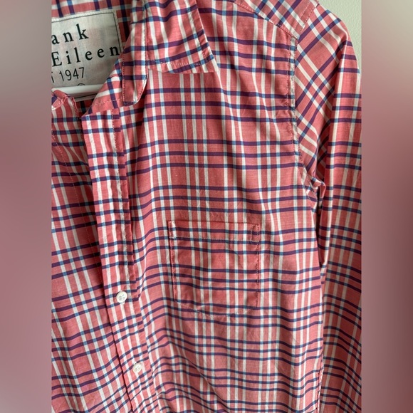 Frank & Eileen Button Down "the Barry" - Pink Plaid - Size Small - Picture 3 of 13